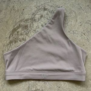 One shoulder SET ACTIVE xs sports body bra. Color — stone